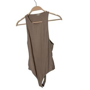 Free People Bodysuit Womens Small Ribbed Tank High Neck Thong‎